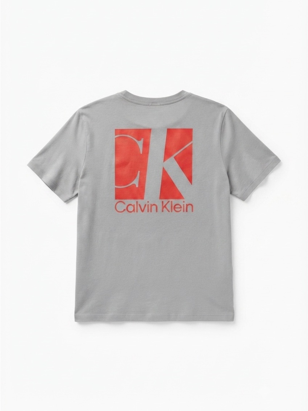 Calvin Klein Gray Short Sleeve Tee Minimalist Design